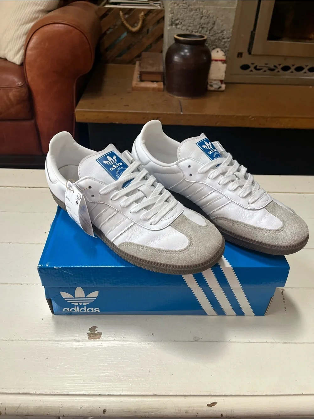 Adidas OG Sambas Double White Gum (BASICALLY NEW)